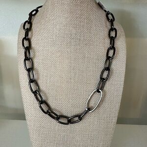 Park Lane Atmosphere Necklace in Hematite - Black and Silver Chain Necklace